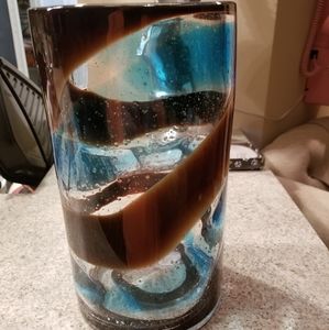 Blown Glass Candle Vase